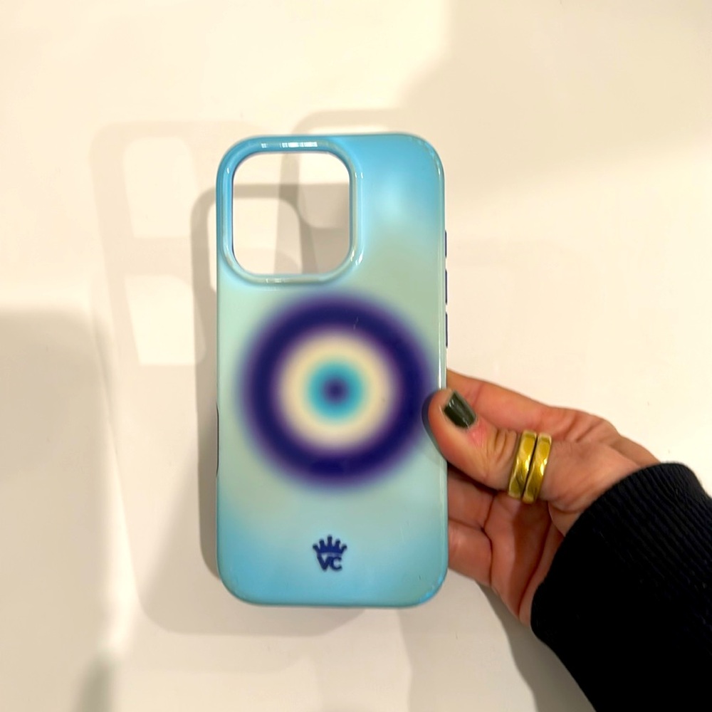 Velvet caviar evil eye iPhone 16 pro case